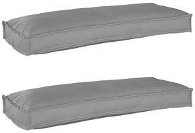 vidaXL Σετ Μαξιλαριών Πάγου 2 pcs Γκρι 100 x 40 x 8 εκ Ύφασμα Oxford