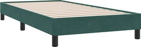 vidaXL Box Spring Κρεβάτι χωρίς στρώμα Σκούρο πράσινο Βελούδινο