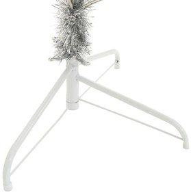 vidaXL Χριστουγεννιάτικο Δέντρο Τεχνητό Μισό με Βάση Ασημί 210 εκ. PET