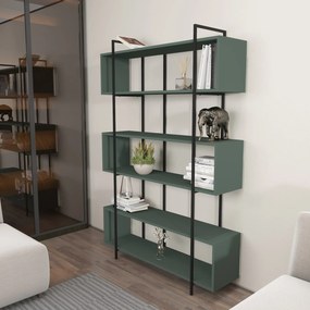 Βιβλιοθήκη Πράσινο / Μαύρο CLEOZO 120x29.6x180