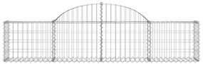 vidaXL Συρματοκιβώτια Τοξωτά 2 τεμ. 200x30x40/60 εκ. Γαλβαν. Ατσάλι