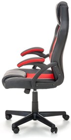 ΚΑΡΕΚΛΑ ΓΡΑΦΕΙΟΥ / GAMER CAIN ΜΑΥΡΟ / ΓΚΡΙ 62x63x108-117cm