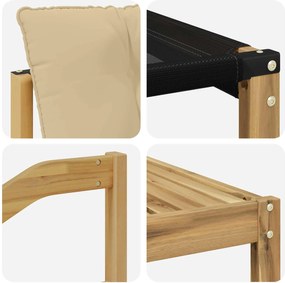vidaXL Σειρά Καναπέ Εξωτερικού με μαξιλάρι 7 pcs Λευκό και Μπεζ