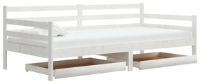 vidaXL Καναπές Κρεβάτι με Συρτάρια 90 x 200 εκ. από Μασίφ Ξύλο Πεύκου