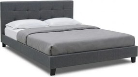 Κρεβάτι Sissy Megapap υφασμάτινο χρώμα ανθρακί 160x200εκ.