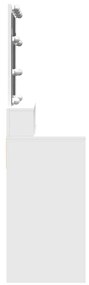 vidaXL Μπουντουάρ με LED Λευκό 80 x 41 x 144,5 εκ.