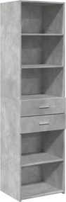 VidaXL Ντουλάπι Γκρι Σκυροδέματος 50x42,5x185 εκ. Επεξεργασμένο Ξύλο