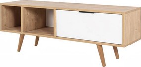 Έπιπλο Τηλεόρασης Sapphire Δρυς / Λευκό REBRAS 130x35x18