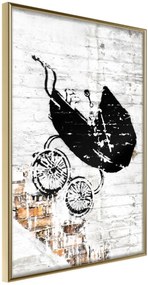 Αφίσα - Banksy: Baby Stroller - 20x30 - Χρυσό - Χωρίς πασπαρτού