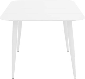 Τραπέζι Vista pakoworld αλουμίνιο σε λευκή απόχρωση 80x80x72εκ