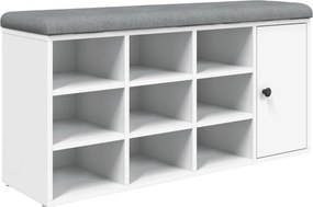 vidaXL Παπουτσοθήκη Λευκή 102 x 32 x 50 εκ. από Επεξεργασμένο Ξύλο