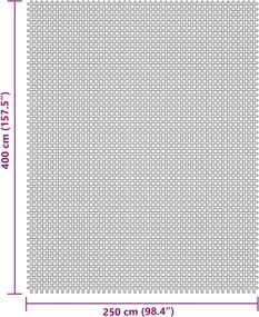 vidaXL Χαλί Σκηνής Κρεμ 4x2,5 μ.