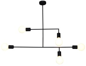 Φωτιστικό Οροφής  HL-3525-5 RODNEY WHITE PENDANT - Μέταλλο - 77-3812