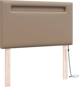 vidaXL LED κεφαλάρι Καπουτσίνο 100 cm Τεχνητό Δέρμα