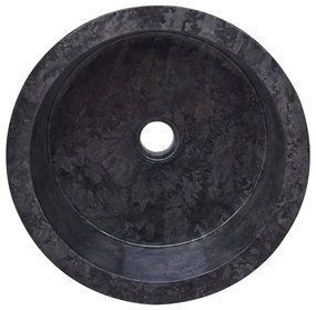 Νιπτήρας Μαύρος Ø40 x 15 εκ. Μαρμάρινος - Μαύρο