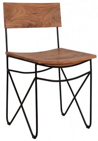 Καρέκλα HM8180.11 46x51x84cm Ξύλο Ακακίας Natural Metal,Wood