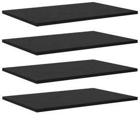 vidaXL Δίσκος Βιβλιοθήκης 4 pcs Μαύρο 100 x 40 x 1.5 εκ. Μοριοσανίδα