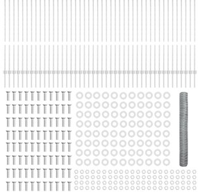vidaXL Πόμολα φράχτη 22 τμχ U-Channel 120 εκ. Γαλβανισμένο ατσάλι