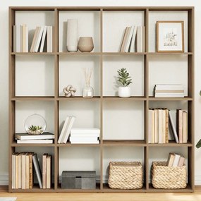 vidaXL Βιβλιοθήκη Αρτισιανή Δρυς 137,5x29x137,5 εκ. Επεξεργασμένο Ξύλο