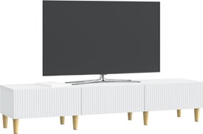 vidaXL Ντουλάπι TV Λευκό 147 x 34,5 x 30 εκ Επεξεργασμένο Ξύλο