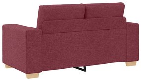 vidaXL Σετ Καναπέ με μαξιλάρι 2 pcs Κόκκινο 221 x 78 x 80 εκ Ύφασμα