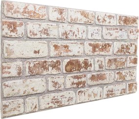 vidaXL Πάνελ τοίχου 10 pcs Κόκκινο και Λευκό 100 x 50 cm Αφρός EPS