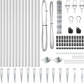 vidaXL Στύλος Περιφράξεων Γαλβανισμένο 50 x 1 m Ατσάλι