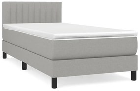 ΚΡΕΒΑΤΙ BOXSPRING ΜΕ ΣΤΡΩΜΑ ΑΝΟΙΧΤΟ ΓΚΡΙ 90X200 ΕΚ. ΥΦΑΣΜΑΤΙΝΟ 3140185