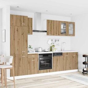 vidaXL Μονάδα κουζίνας Lyon 8 pcs Artisan Δρυς Επεξεργασμένο Ξύλο