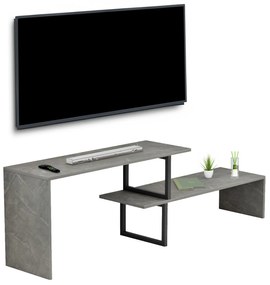 Έπιπλο τηλεόρασης BRIGGITE Μελαμίνη σε Grey Stone Texture 160x30x45Υεκ. 160x30x45 εκ.
