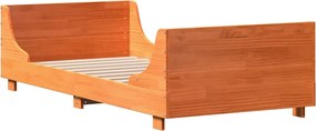 vidaXL Σκελετός Κρεβ. Χωρίς Στρώμα Καφέ Κεριού 90x190 εκ Μασίφ Πεύκο