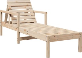 vidaXL Ξαπλώστρα 199,5 x 62 x 55 εκ. από Μασίφ Ξύλο Πεύκου