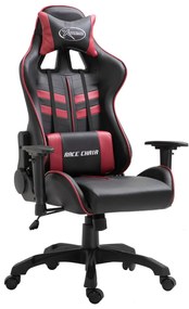 vidaXL Καρέκλα Gaming Μπορντό από Συνθετικό Δέρμα