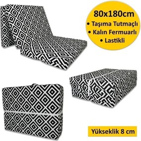 Πτυσσόμενο στρώμα αφρού 180x80x8 cm