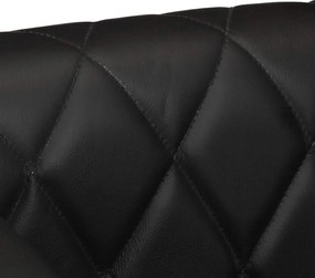 vidaXL Πολυθρόνα Μπάρελ Μαύρη από Γνήσιο Δέρμα Κατσίκας