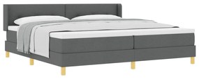vidaXL Κρεβάτι Box Spring με Στρώμα σε σκούρο γκρι, 200 x 200 εκ.