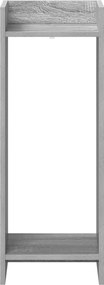 vidaXL Βάση φυτών με ράφι 2 pcs Γκρι Σονομά 30 x 30 x 80 cm