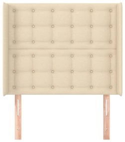 Κεφαλάρι με Πτερύγια Κρεμ 83x16x118/128 εκ. Υφασμάτινο 3119993
