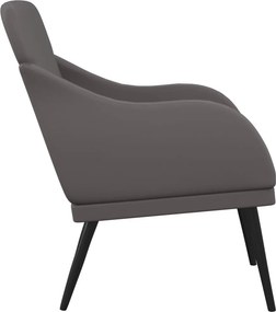 vidaXL Πολυθρόνα Γκρι 63 x 76 x 80 εκ. από Συνθετικό Δέρμα