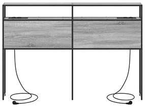 vidaXL Κεφαλάρι Αποθήκης Γκρι sonoma 150 cm Επεξεργασμένο ξύλο