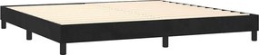 vidaXL Κρεβάτι Boxspring με Στρώμα Μαύρο 200x200 εκ. Βελούδινο