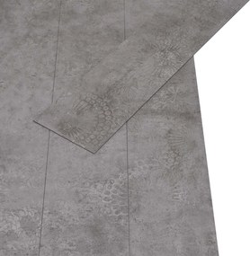 vidaXL Πλάκες Δαπέδου 36 pcs Σκυρόχρωμο Γκρι 5,02 m² PVC