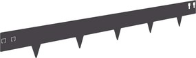 vidaXL Περίγραμμα γκαζόν 50 τμχ. 100 x 12 cm Steel Μαύρο