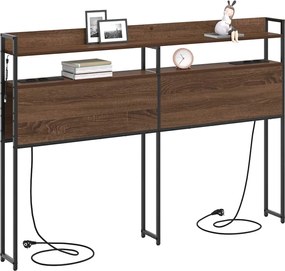 vidaXL Κεφαλάρι Αποθήκης με ράφι Καφέ δρυς 150 cm Επεξεργασμένο ξύλο