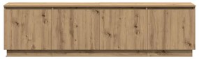 vidaXL Βιτρίνα τηλεόρασης με LED artisan δρυς 180 x 38 x 49 εκ