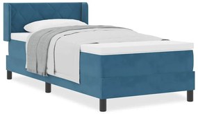 vidaXL Κρεβάτι με Ελατήρια και Στρώμα Μαύρο 100x200 εκ. Βελούδο