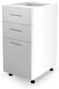 VENTO DS3-40/82 lower cabinet with drawers, color: white/white DIOMMI V-UA-VENTO-D3S_H-40/82-BIAŁY