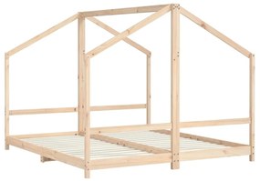 vidaXL Πλαίσιο Παιδικού Κρεβατιού 2x(90x200) εκ. από Μασίφ Ξύλο Πεύκου