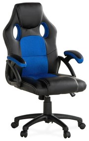 Καρέκλα gaming Springfield 189, Μαύρο, Μπλε, 103x64x56cm, Με μπράτσα, Με ρόδες, Μηχανισμός καρέκλας: Κλίση | Epipla1.gr