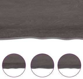 Πάγκος Μπάνιου Σκούρο Καφέ 180x30x(2-4) εκ. Επεξεργ. Μασίφ Ξύλο - Γκρι
